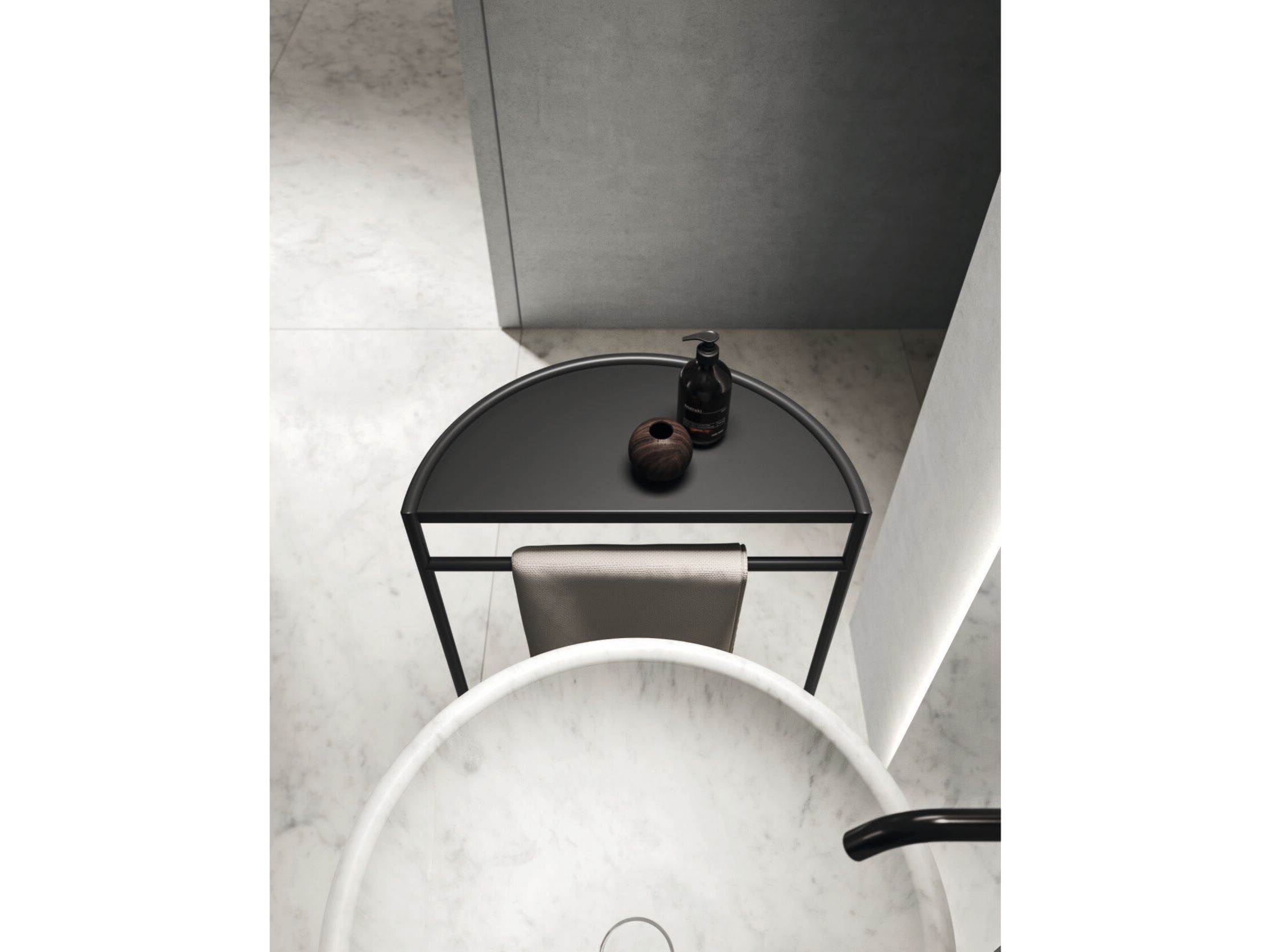 Каррарский мрамор отдельно стоящий круглый умывальник Noorth Рим ARCH-00036584 - Вид №1