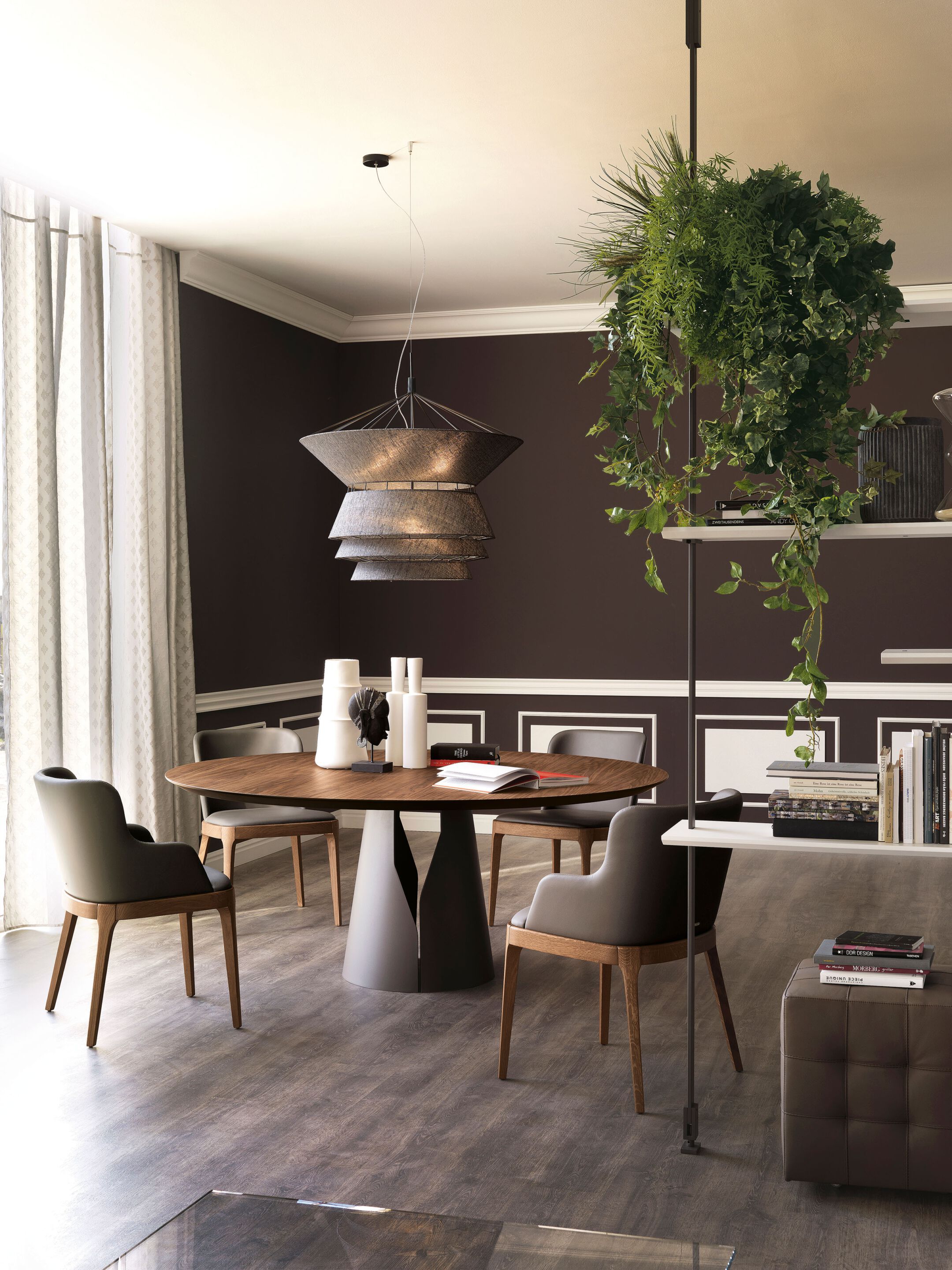 Круглый стол из стали и дерева Cattelan italia GIANO ARCH-00150283 - Вид №3