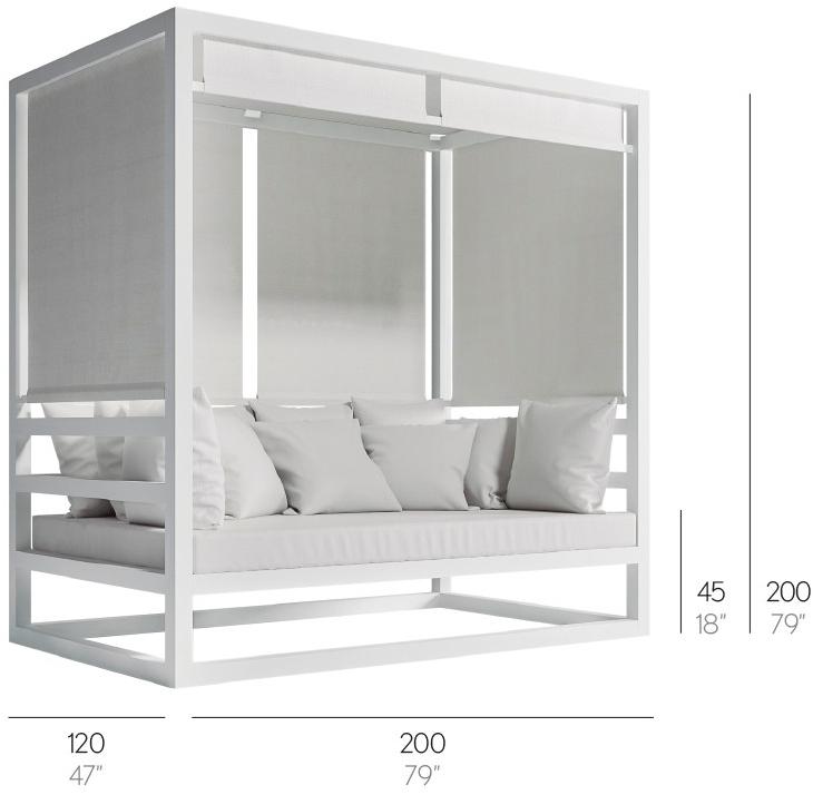 GANDIABLASCO Диван из термо-лакированного алюминия Al fresco sun-id-1485174 - Вид №6
