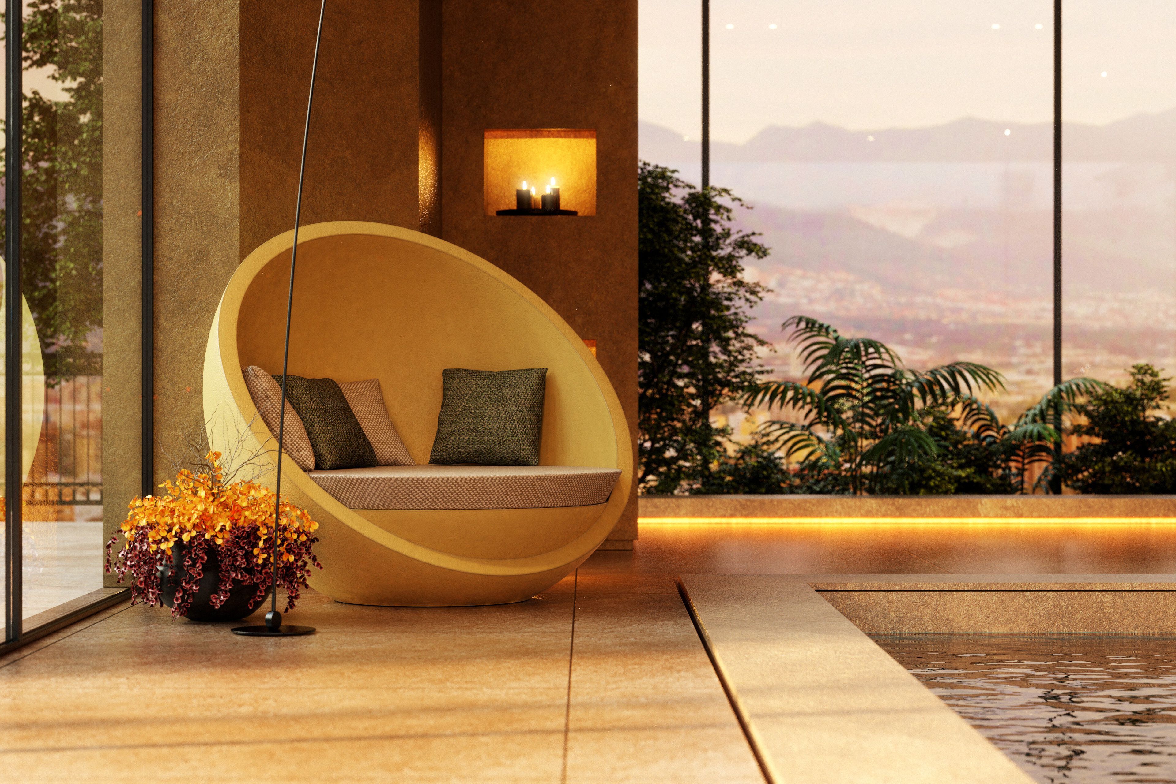 Круглая Садовая кровать из стекловолокна GANSK Бола ARCH-00000488 - Вид №5