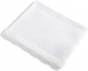 10645788 Weissfee Набор салфеток Weissfee "Палома" 45х45см, 6шт, (белый с кружевом) лён, хлопок