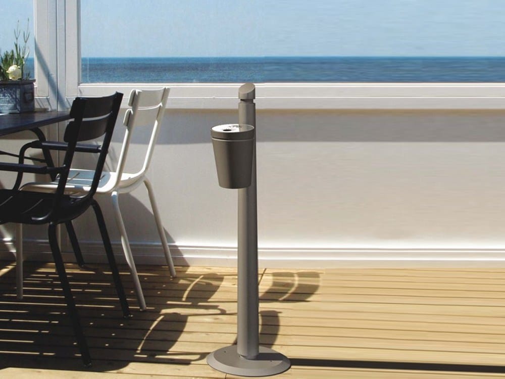 Оцинкованная стальная напольная пепельница для общественных мест Neri Carya ARCH-00006649