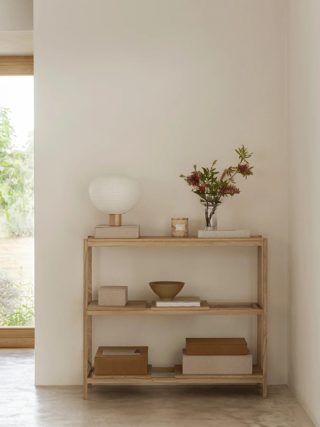 Настольная лампа из дуба и рисовой бумаги blomus Kami ARCH-00139328 - Вид №2