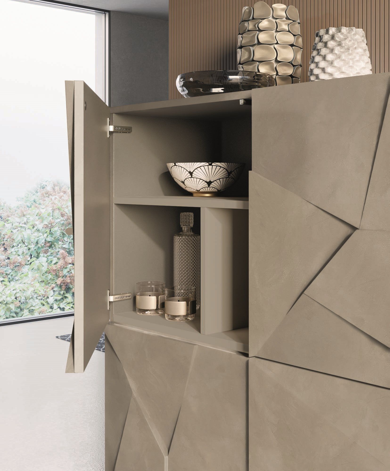 Шкаф с распашными дверцами Dall'Agnese бетон ARCH-00081039