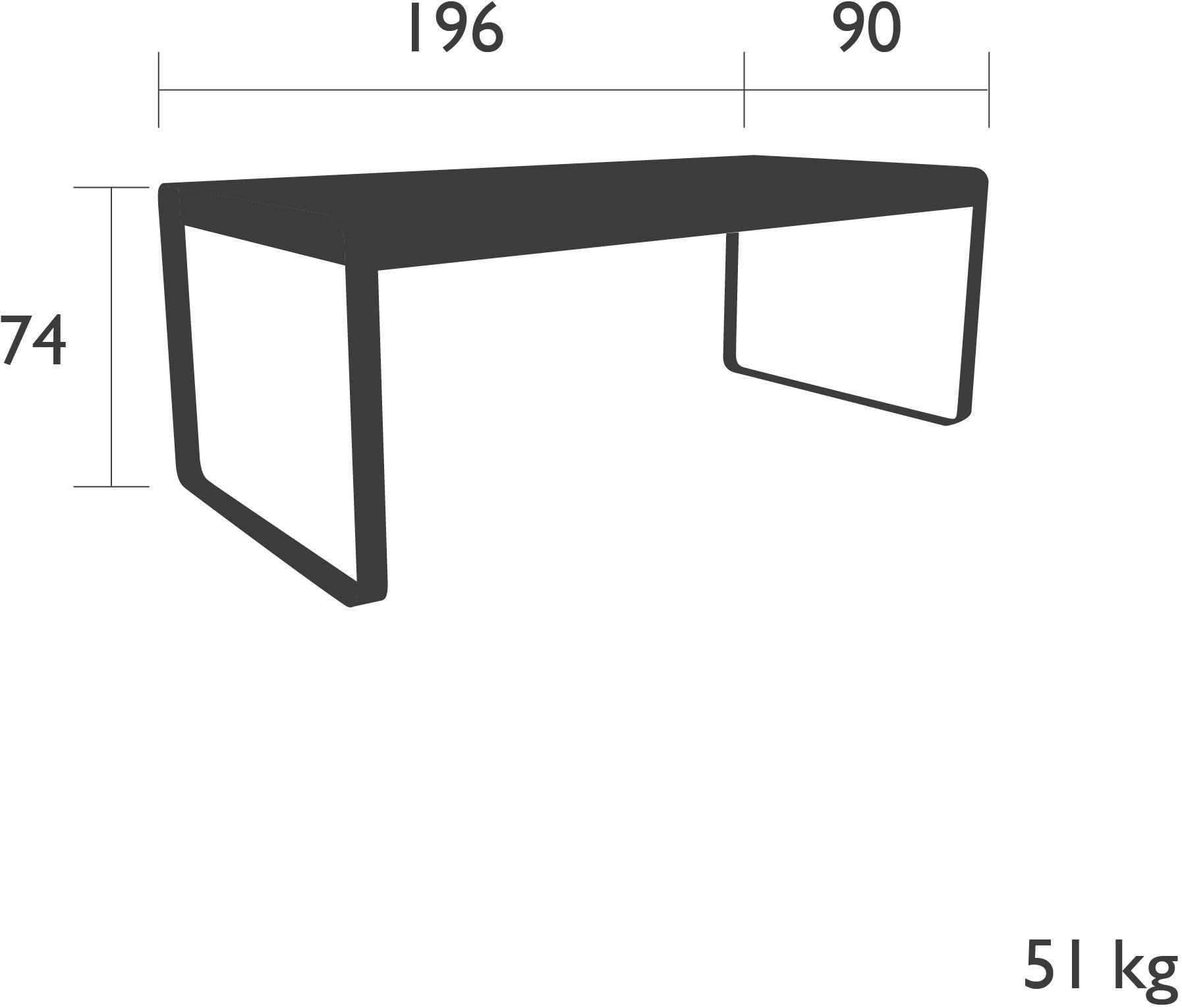 Fermob Прямоугольный металлический садовый стол Bellevie premium 8432 - Вид №1