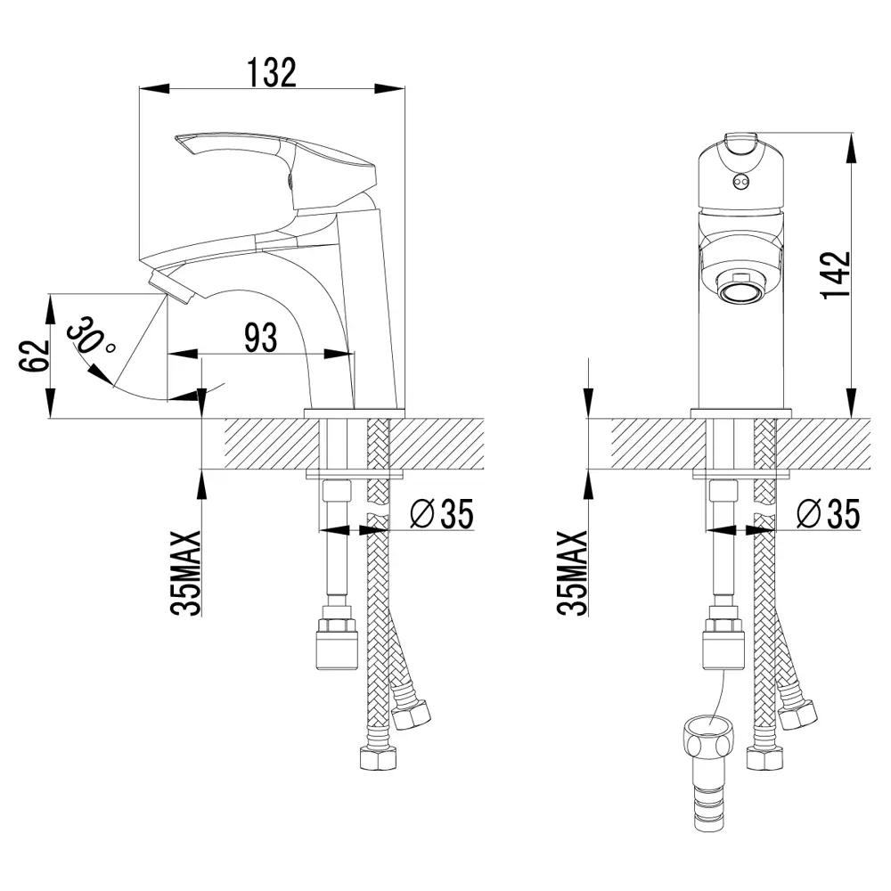 Смеситель для умывальника и биде Lemark Strike LR1116C однорычажный цвет хром STLM-2046916 - Вид №6