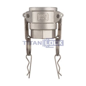 Камлок нержавеющий тип D розетка, внутр. резьба BSP 3/4", AISI304, TL75DSS TITAN LOCK
