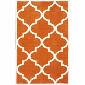 Ковер Trelli оранжевый 300х400 DOLLY CAPRETS ДИЗАЙНЕРСКИЕ, ТРЕЛЬЯЖНЫЙ УЗОР 015126 Белый;оранжевый