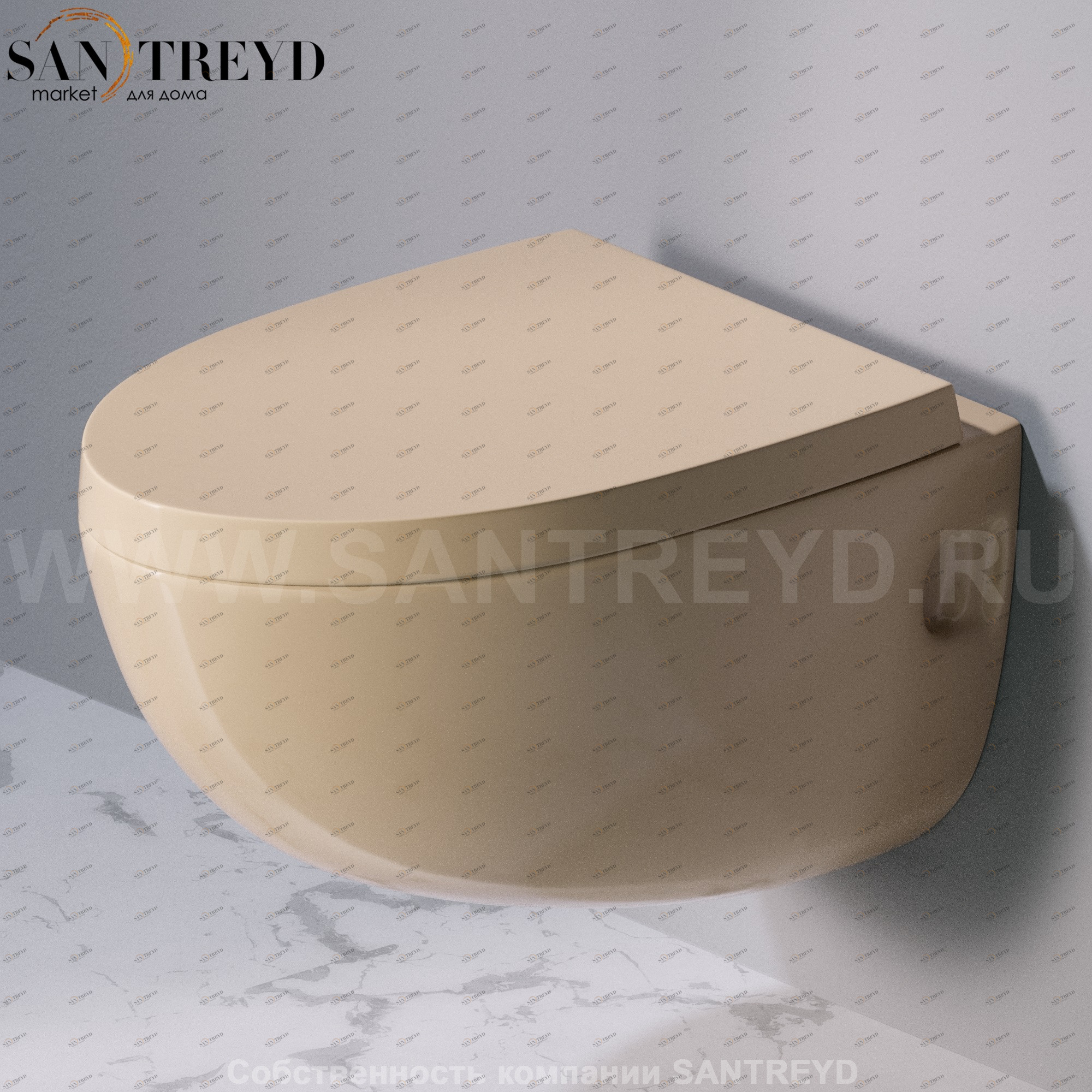 S511.110 Подвесной унитаз настенный Бежевый A. e T. Italia OVAL Италия AeT ITALIA