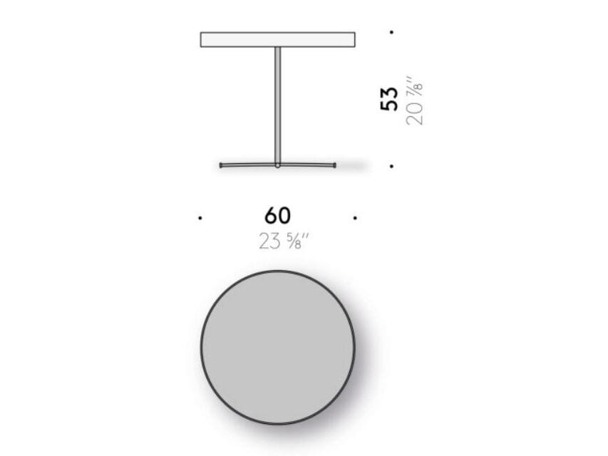 Круглый кожаный журнальный столик DE PADOVA CHAB-TABLE LEATHER ARCH-00050922 - Вид №1