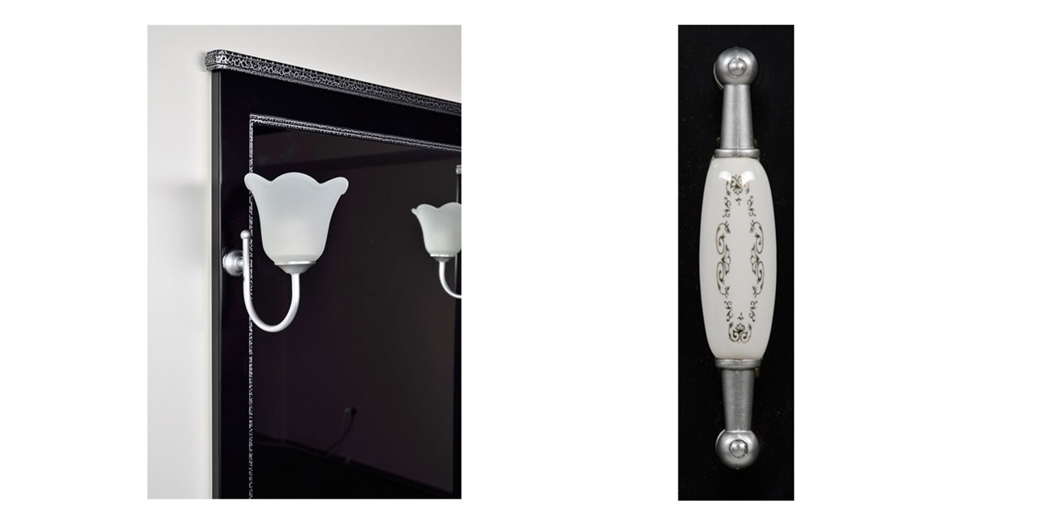 Комплект мебели Aquanet Валенса 110 черный краколет/серебро 00180450 - Вид №5