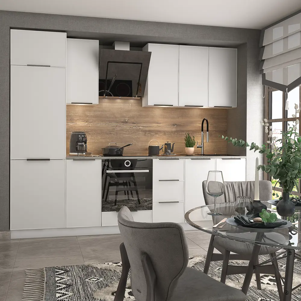 Фасад кухонного шкафа Инта 79.7x25.3 см KONSENSA ЛДСП цвет белый Инта белая STLM-2122638 - Вид №6