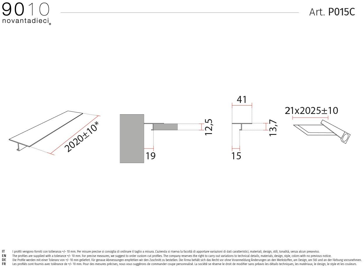 9010 novantadieci Линейный световой профиль из alumite®  P015  - Вид №3