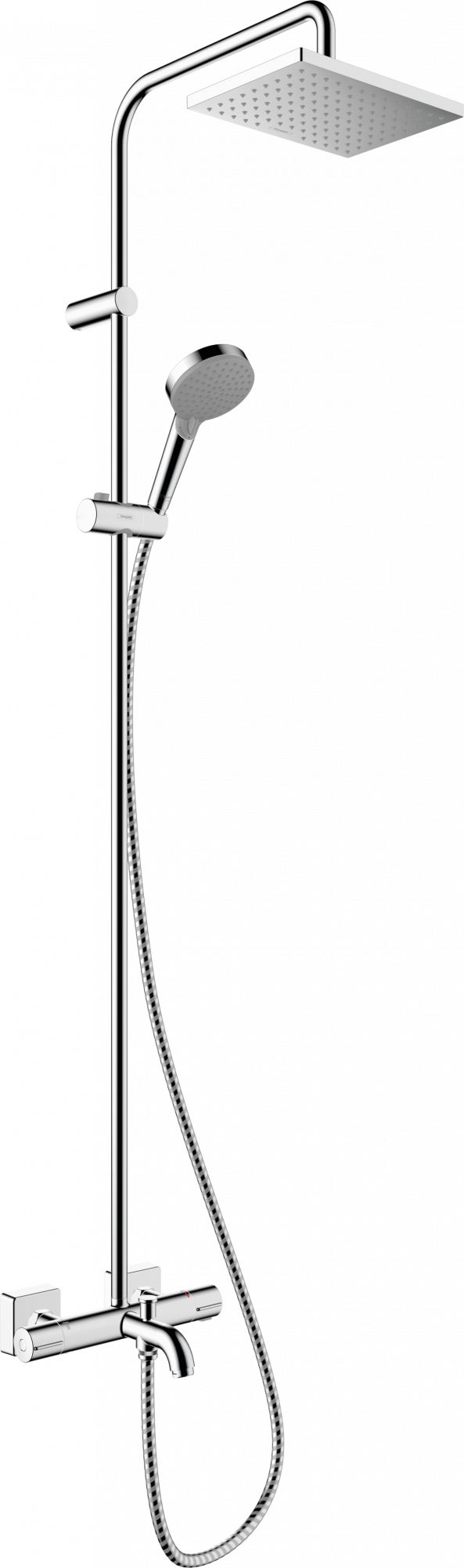 26098000 Vernis Shape Showerpipe 230 1jet EcoSmart с термостатом для ванны Hansgrohe 