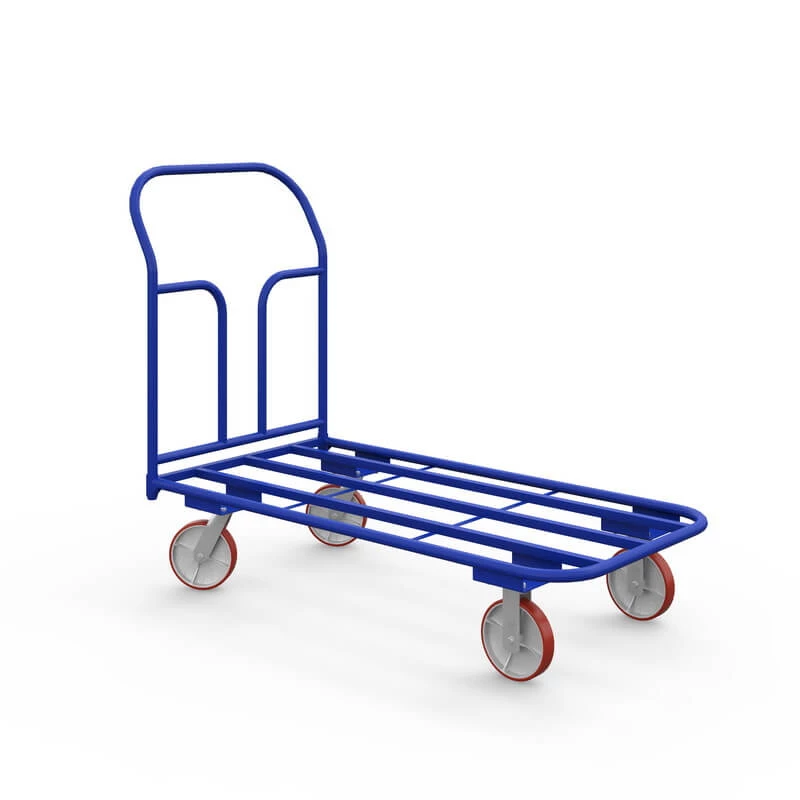 Тележка платформенная каркасная ТК 3 (г/п 500 кг, 1000x600 мм, колеса чугун/полиуретан 200 мм) Верстакофф 65-0849