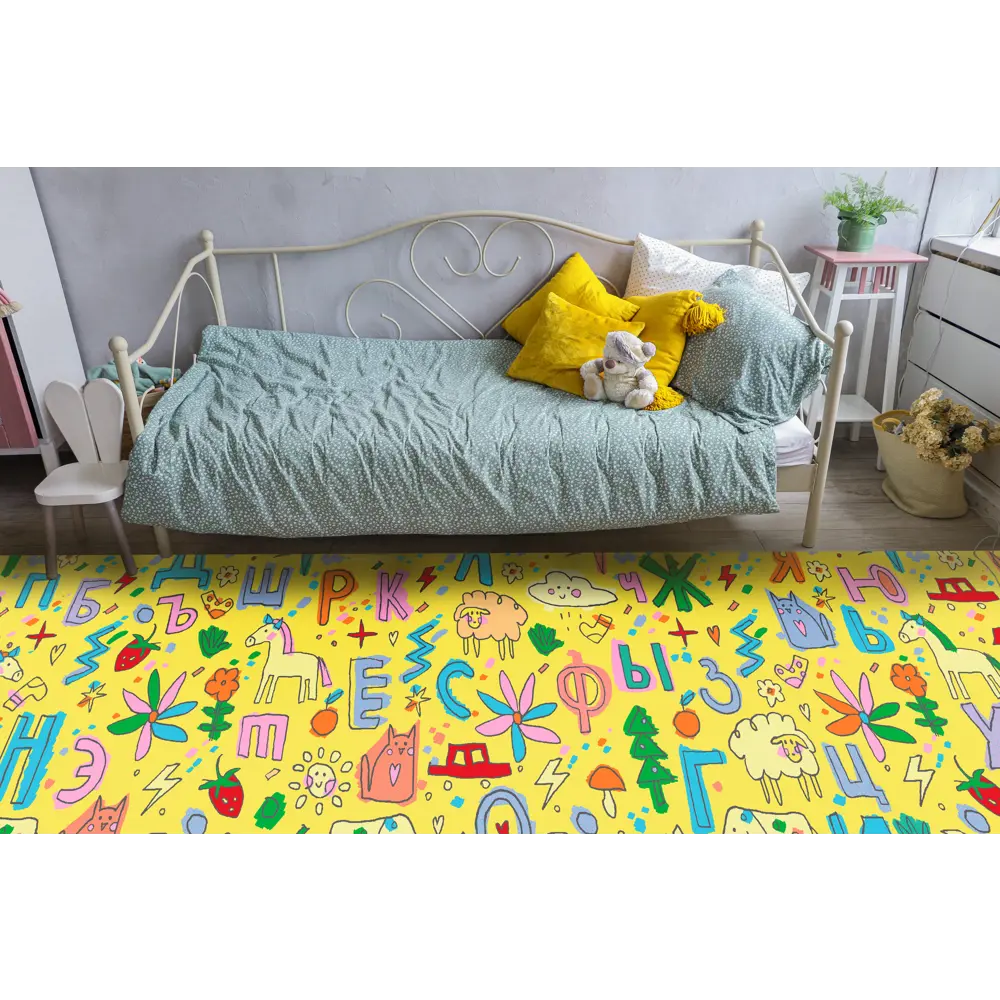 Ковровое покрытие полиамид Витебские ковры петлевой принт Азбука, 4 м STLM-2065931 - Вид №4