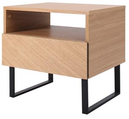 Heavens Прямоугольная прикроватная тумба из лакированного дуба с ящиками Leila sun-id-1385068 - Вид №1