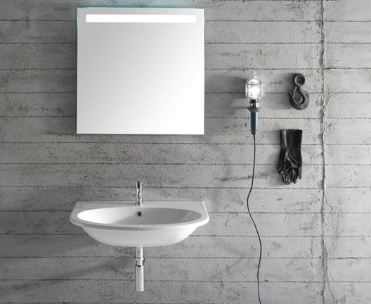 Md080.bi / md070.bi Подвесная раковина настенная овальная Ceramica Globo 4ALL белая - Вид №2