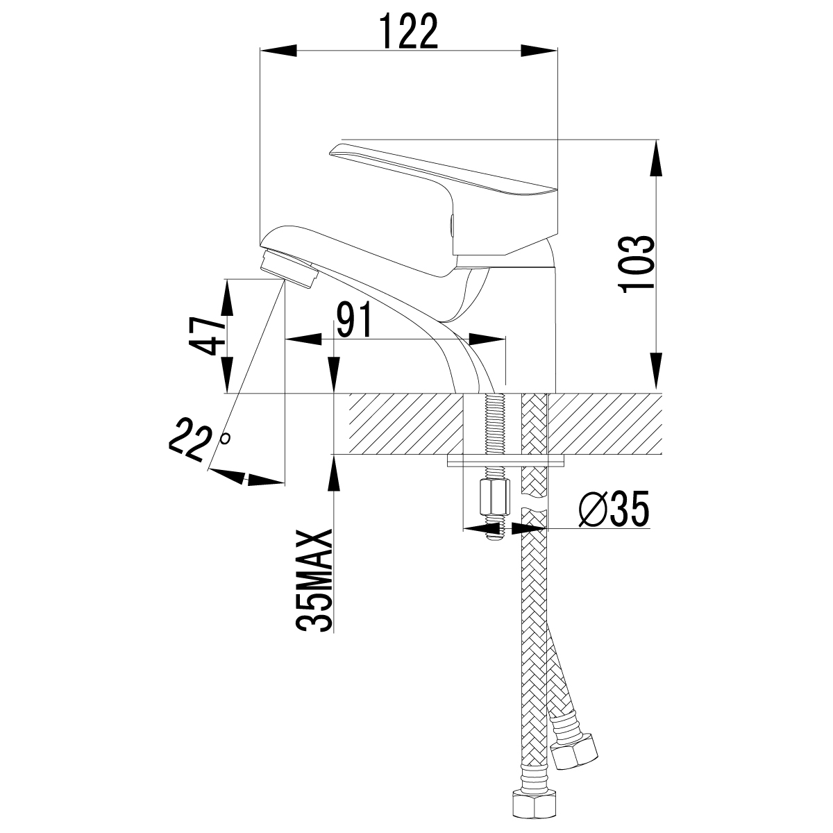 LM6556C Смеситель Partner для раковины LEMARK PARTNER  - Вид №1