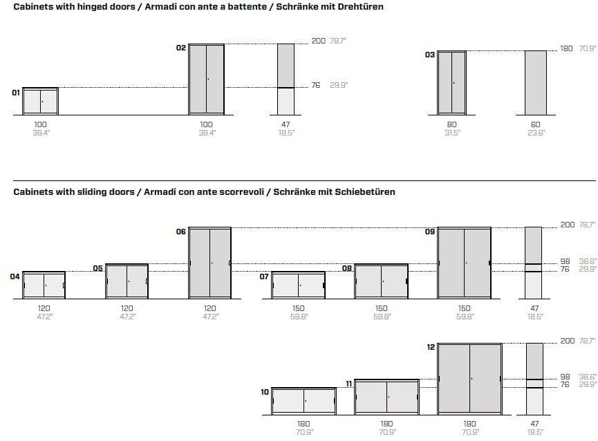 Fantin Офисный шкаф с металлическими распашными дверцами Classic sun-id-1409223 - Вид №3