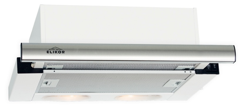 1047518 Вытяжка телескопическая ELIKOR Интегра 50П-400-В2Л белый/серебристый STDN-0004633 - Вид №3