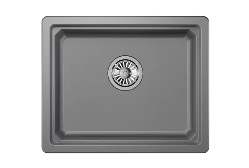 KS-5501U, АЛЮМИНИУМ, кухонная мойка, кварц GRANULA Kitchen Space 5501U-ST309 - Вид №2