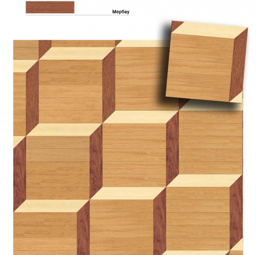 Художественный паркет Da Vinci Щитовой 26-486 Дуб (Гладкая) 500х500 мм 26010486 - Вид №1