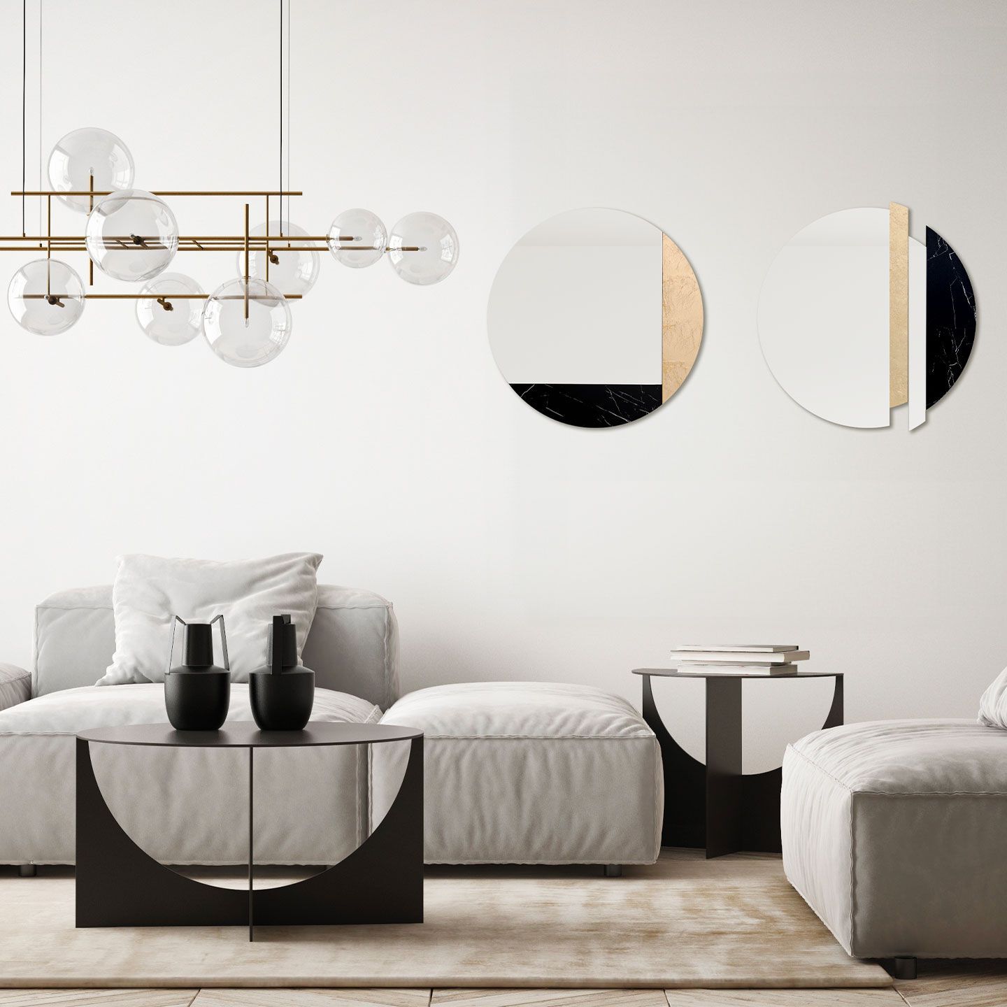 Настенное круглое зеркало Agave GOLDEN SLICE ARCH-00065883 - Вид №4