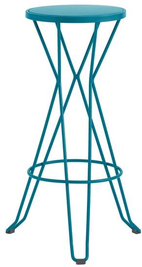 iSimar Барный стул из оцинкованной стали с подставкой для ног Madrid 8021 / 8028 - Вид №2