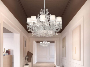 Подвесной светильник с кристаллами