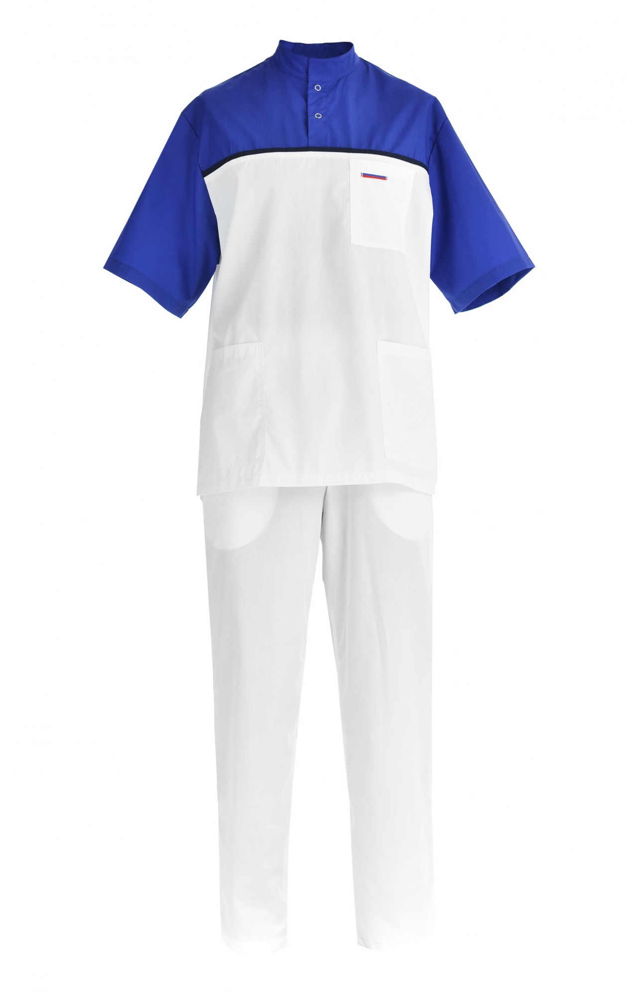 61944 Костюм "Лидер" белый василек  Медицинская одежда  размер 48-50/170-176 Спецодежда 