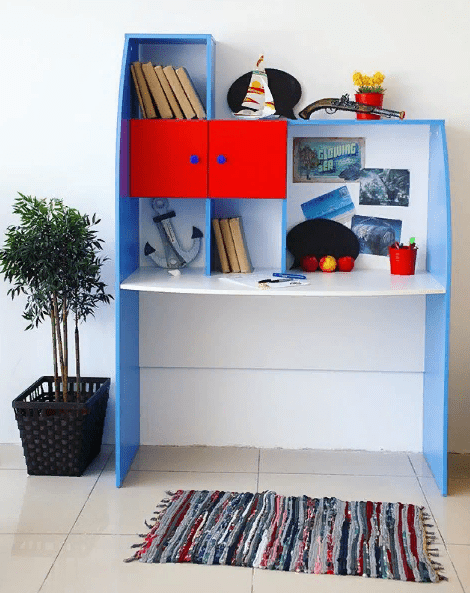 Детский письменный стол с надставкой "Тортуга" МАНДАРИН ТОРТУГА 178770 Белый;красный;синий Santreyd  - Вид №2