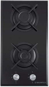 EGHG.32.1CB/G Газовая панель / домино, • тип: газовая 30см • тип установки: независимая • управление: фронтальное, переключатели поворотные • нагревательный элемент: конфорка, 2шт • мощность конфорок, вт: 2600, 1700 • материал исполнения: жаропрочное стек