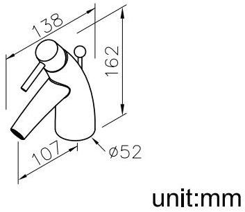 JUSTIME Смеситель для раковины, однорычажный, из хромированной латуни Tai chi 6780-90-81cp - Вид №2