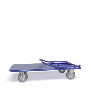 Платформенная тележка ТПСР 2 М (г/п 500 кг, 900x600 мм, колеса серая резина 200 мм, складная ручка)