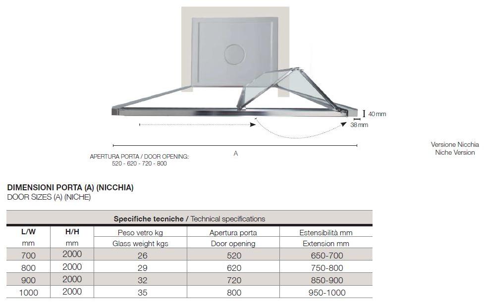 TAMANACO Душевая ниша с откидной дверцей sun-id-1491768 - Вид №2