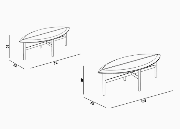 Secolo Book One & Two Журнальный столик из мрамора 105x55x40 см Book 2 - Вид №6