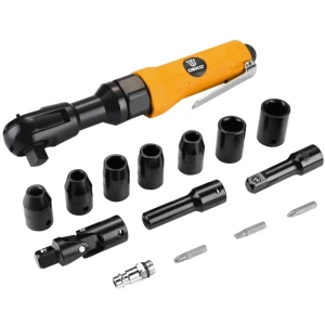 Трещотка пневматическая Deko Set 3 DKPT03, 81 Нм, с набором насадок, 15 предметов