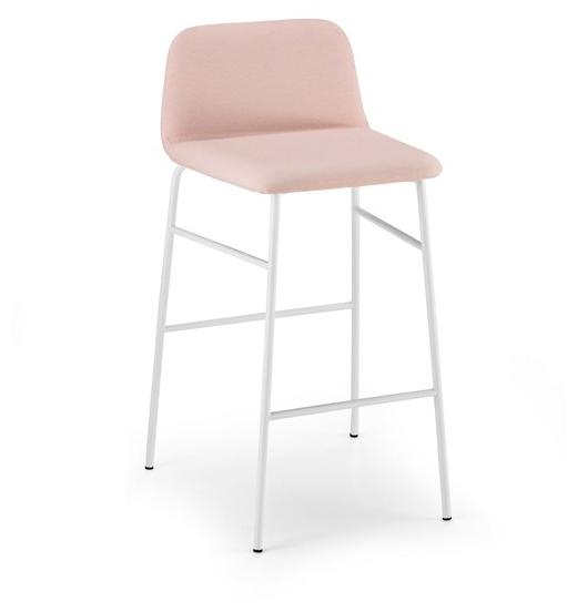 TrabA' Барный стул из ткани с подставкой для ног Bardot 0036 met-tu - Вид №1