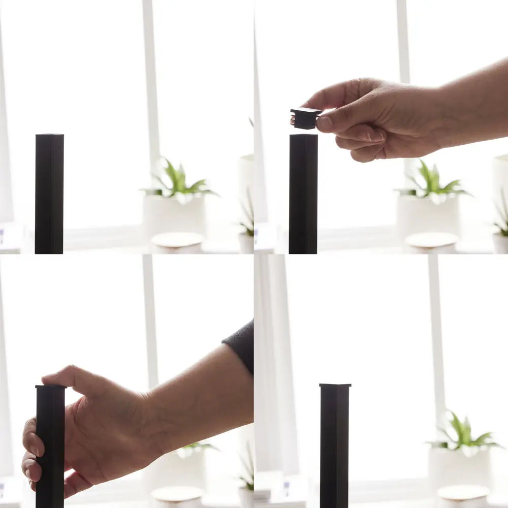 Насадка пластик 21x21 мм, цвет черный, 4 шт STANDERS STLM-2047636 - Вид №5