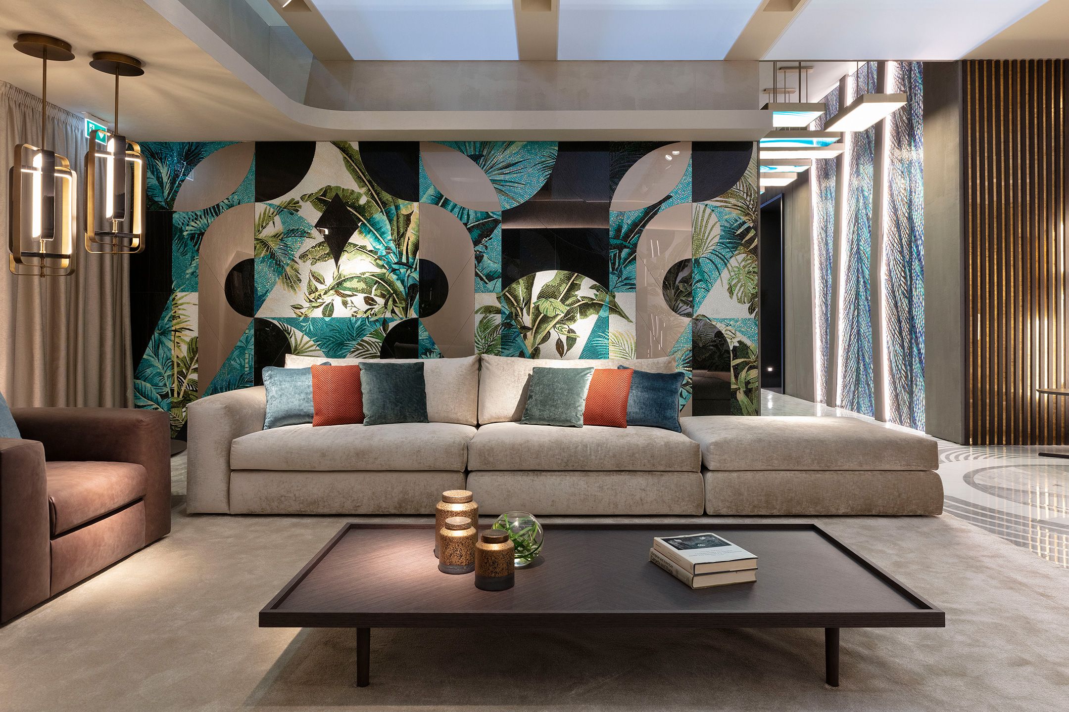 Тканевый диван с полуостровом Sicis Cosily ARCH-00073559 - Вид №2