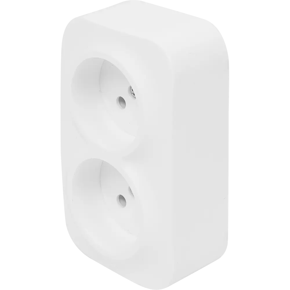 Двойная розетка Legrand Quteo для открытого монтажа без заземления 84793451 STLM-1441377 - Вид №1