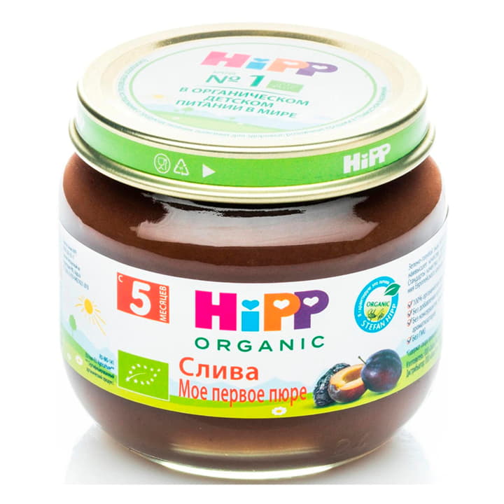 Фруктовое пюре Слива с 5 месяцев мое первое пюре HiPP 80 г Santreyd 15608