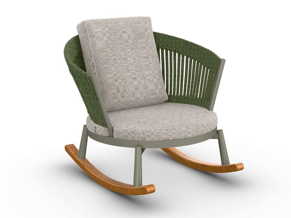 Кресло-качалка из веревки и алюминия YAAZ Черепаха ARCH-00012704