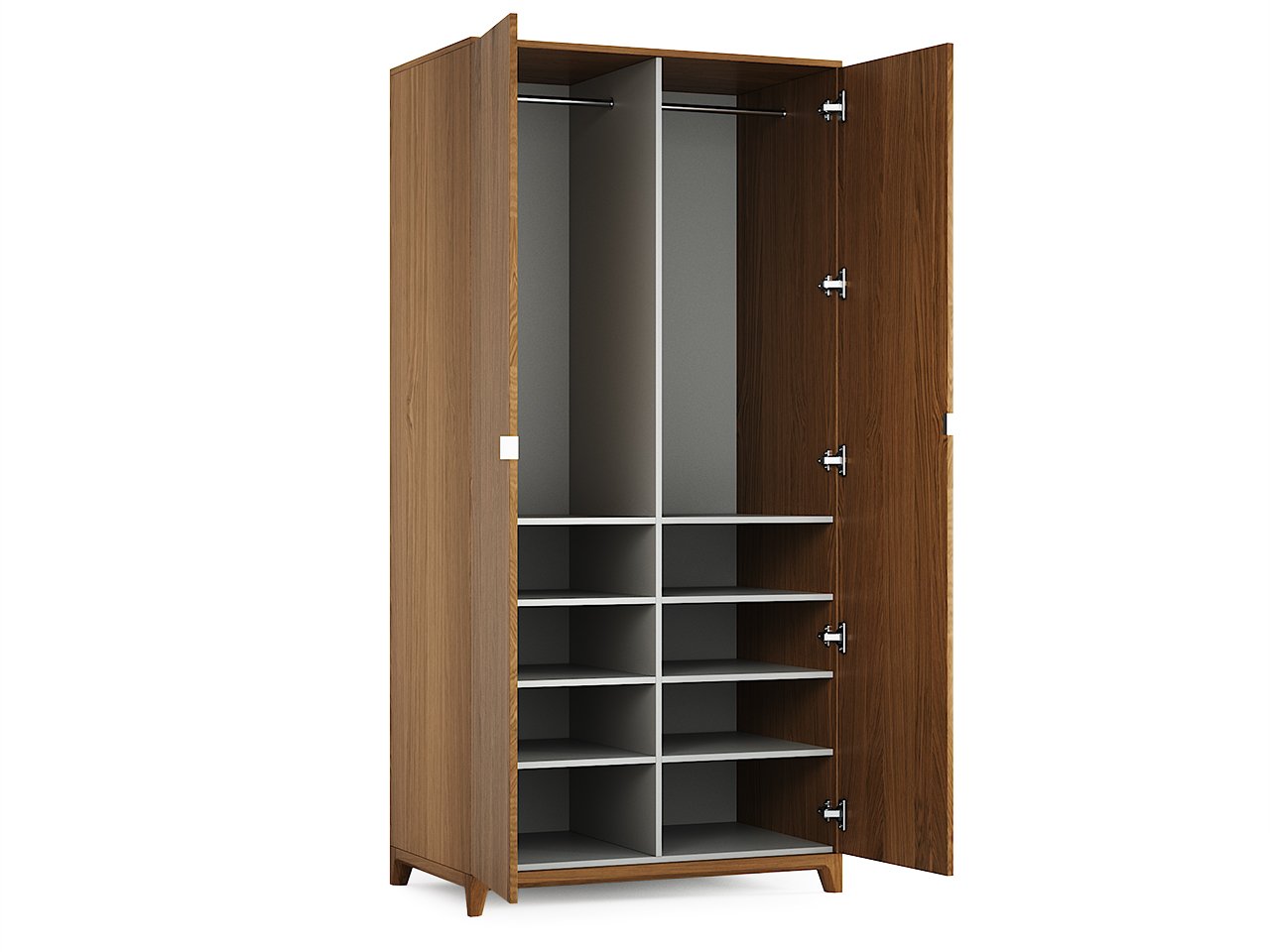 Шкаф распашной двухдверный натуральный дуб Case №3 THE IDEA  210416 Дуб сонома;бежевый  - Вид №1