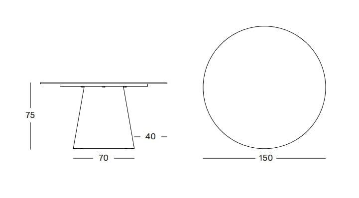 Круглый керамический садовый стол Vincent sheppard SANDRO ARCH-00131875 - Вид №3