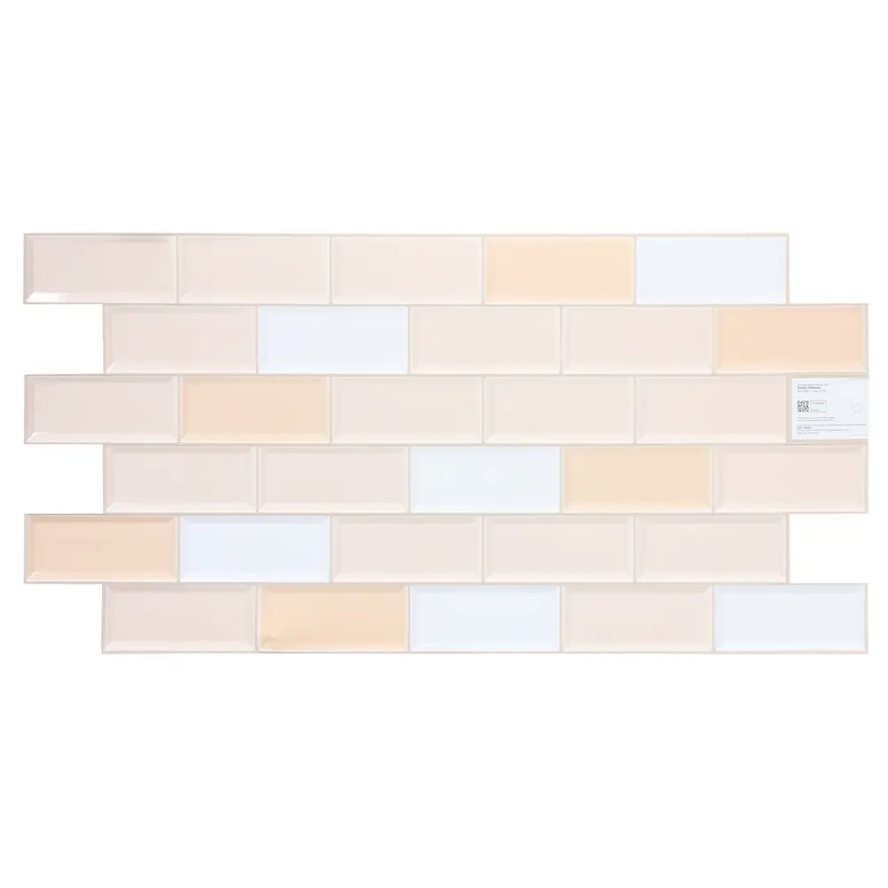 Панель ПВХ листовая 0.3 мм 966х484 мм Плитка бежевая 0.47 м² GRACE STLM-2133287 - Вид №2