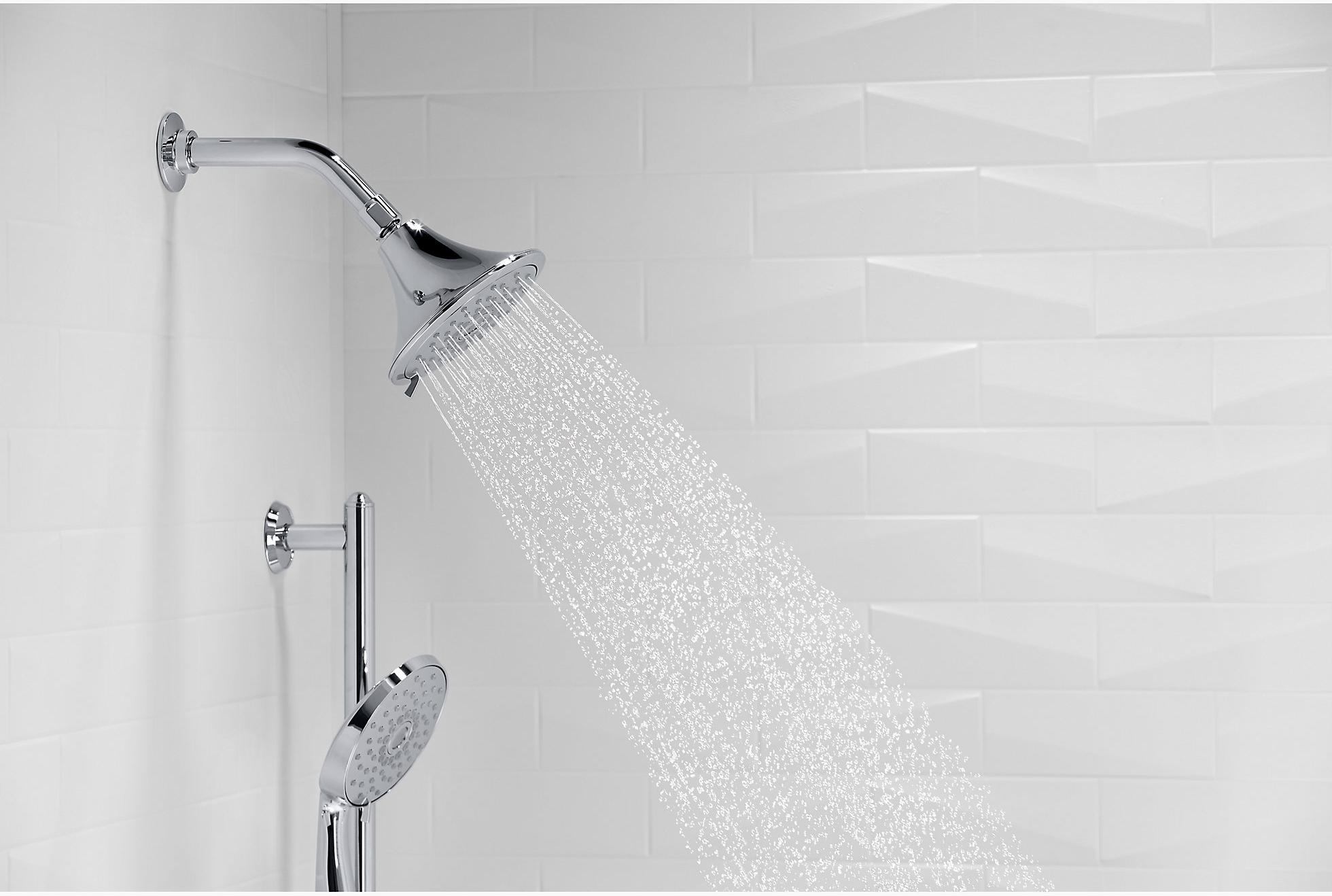 KOHLER Многофункциональная насадка для душа Forté 2,5 галлона в минуту с технологией всасывания воздуха Katalyst K-22169-BN  - Вид №4
