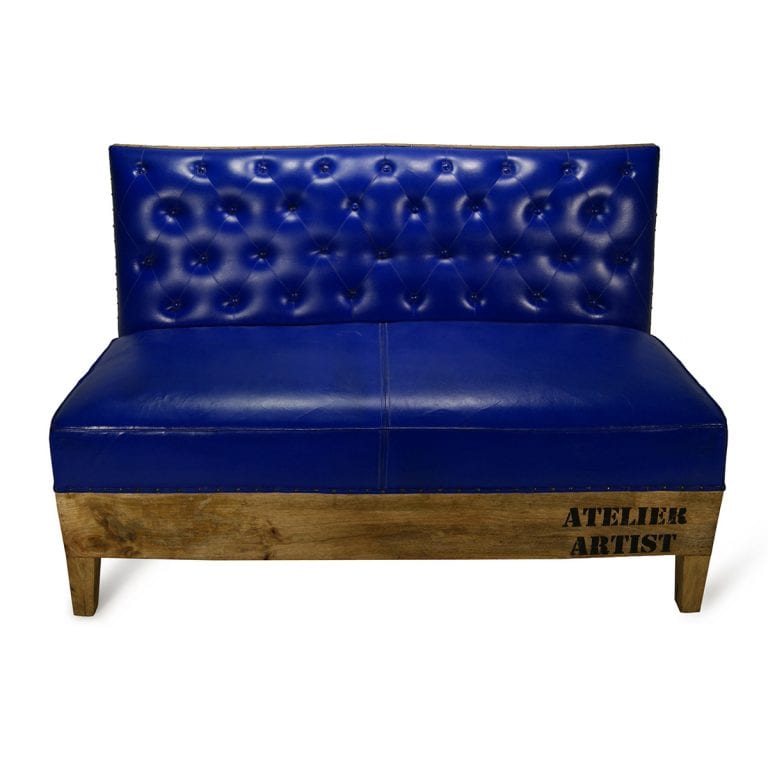 080813 Диван-скамейка синяя Francisco Segarra Denia Santreyd Dénia