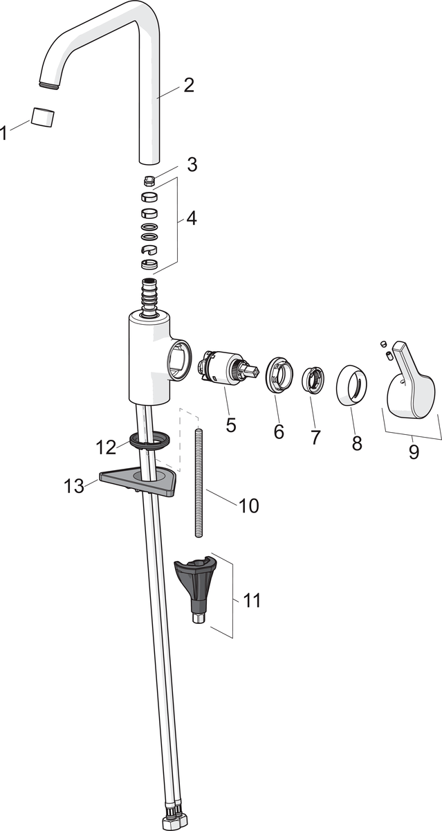 Oras 3931FH Смеситель для кухни 3931FH Saga Style Хром  - Вид №4